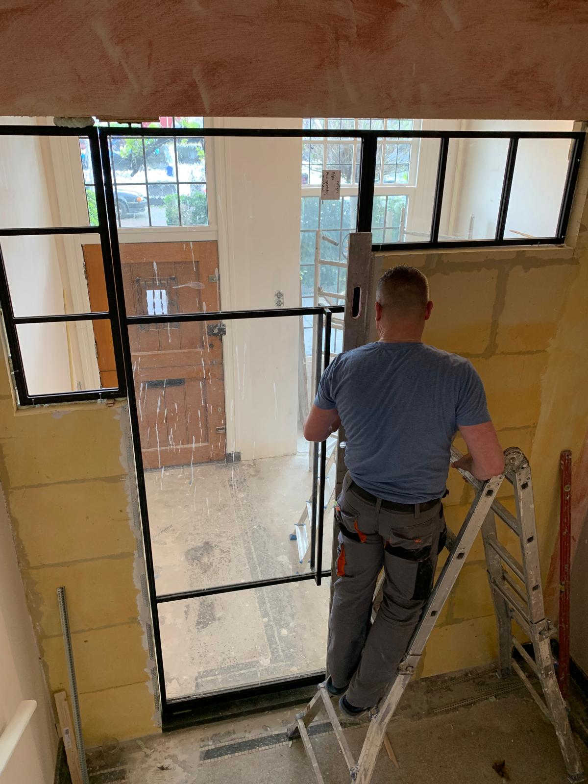 Inbouw glas/ijzeren deur